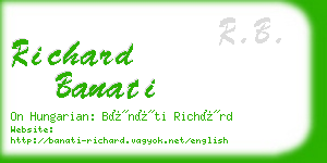 richard banati business card